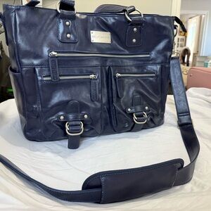 Kelly Moore Dark Blue Libby Camera Messenger Bag